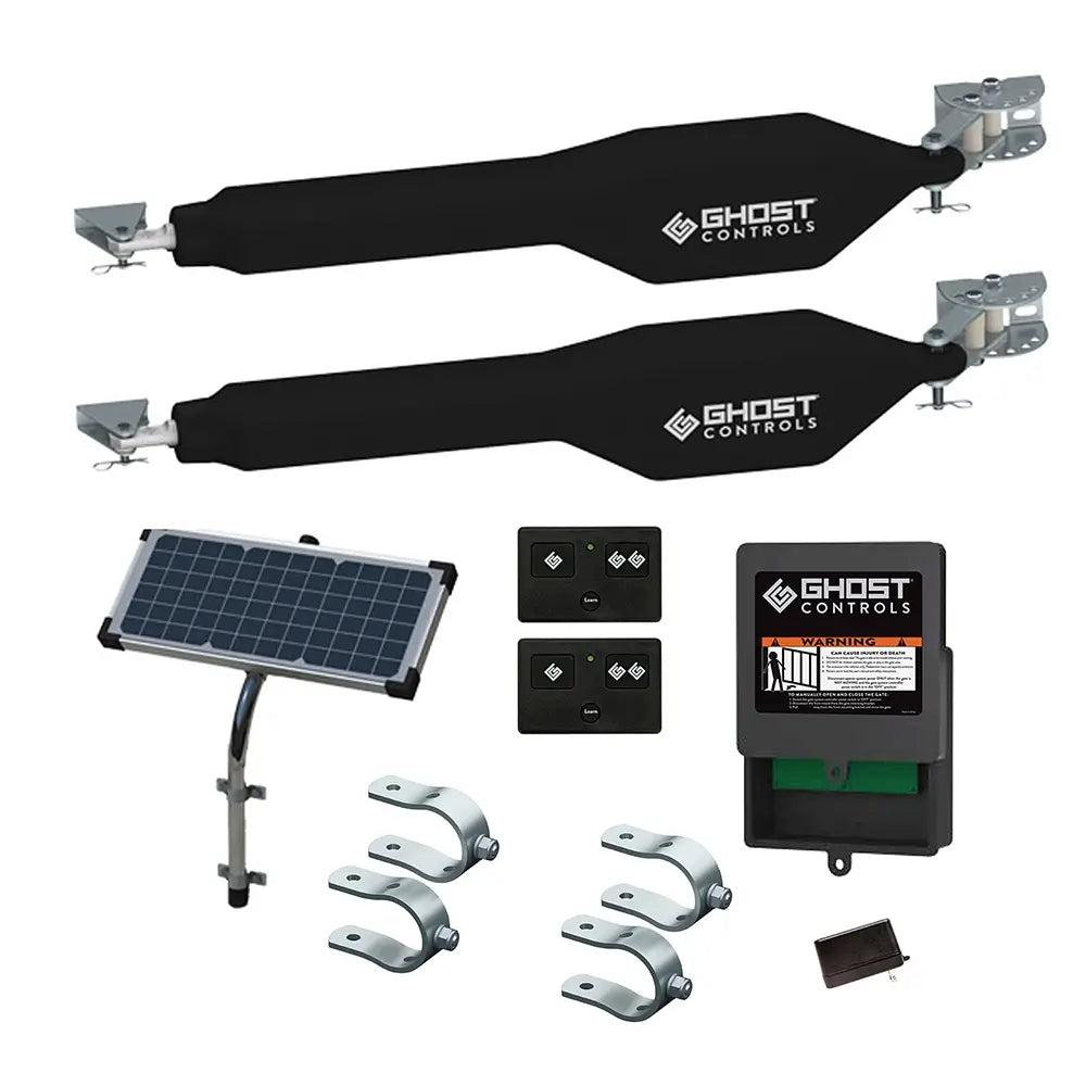 Ghost Controls TDS2XP Heavy-Duty Solar Dual Automatic Gate Opener Kit